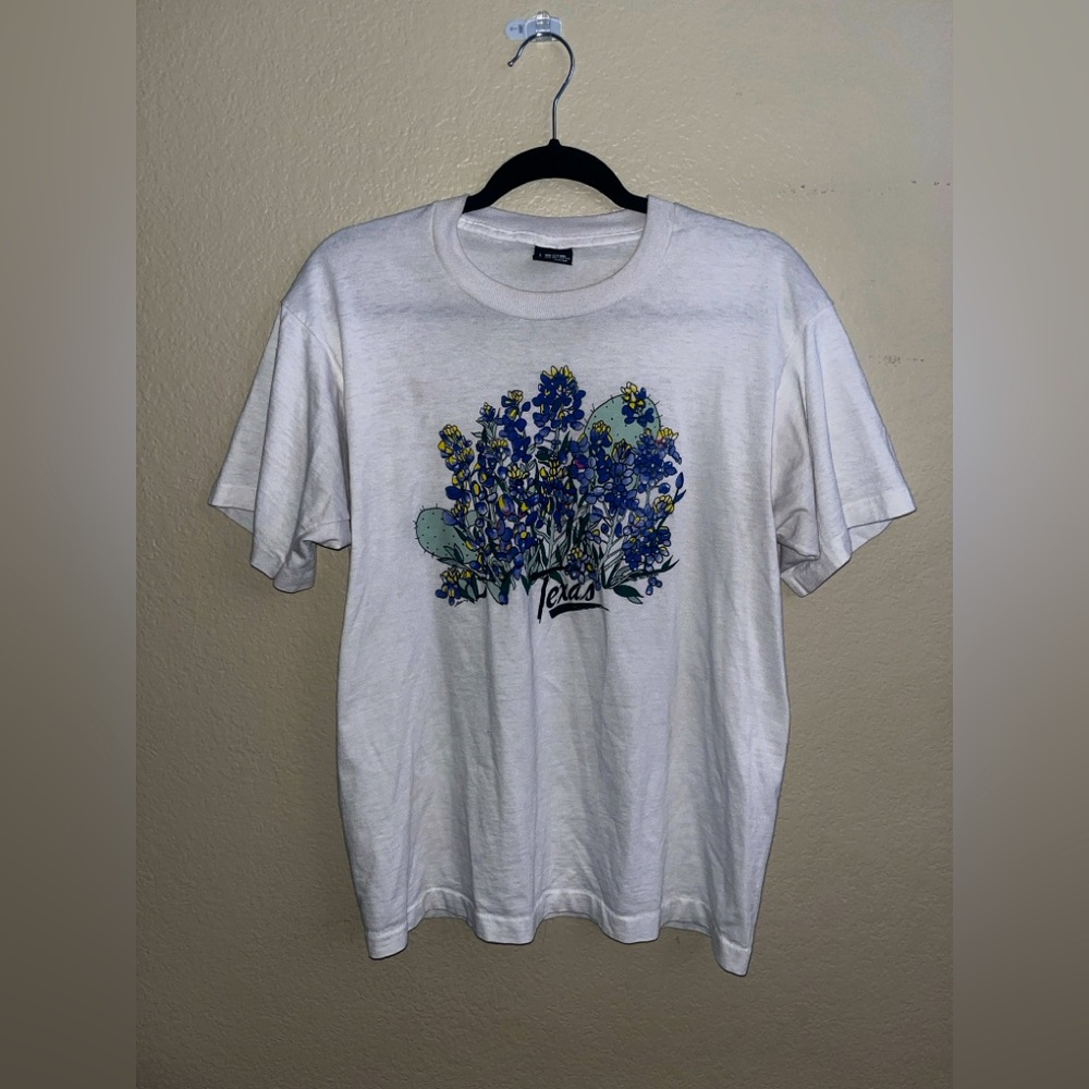 screen stars best blue texas bluebonnet short sleeve shirt